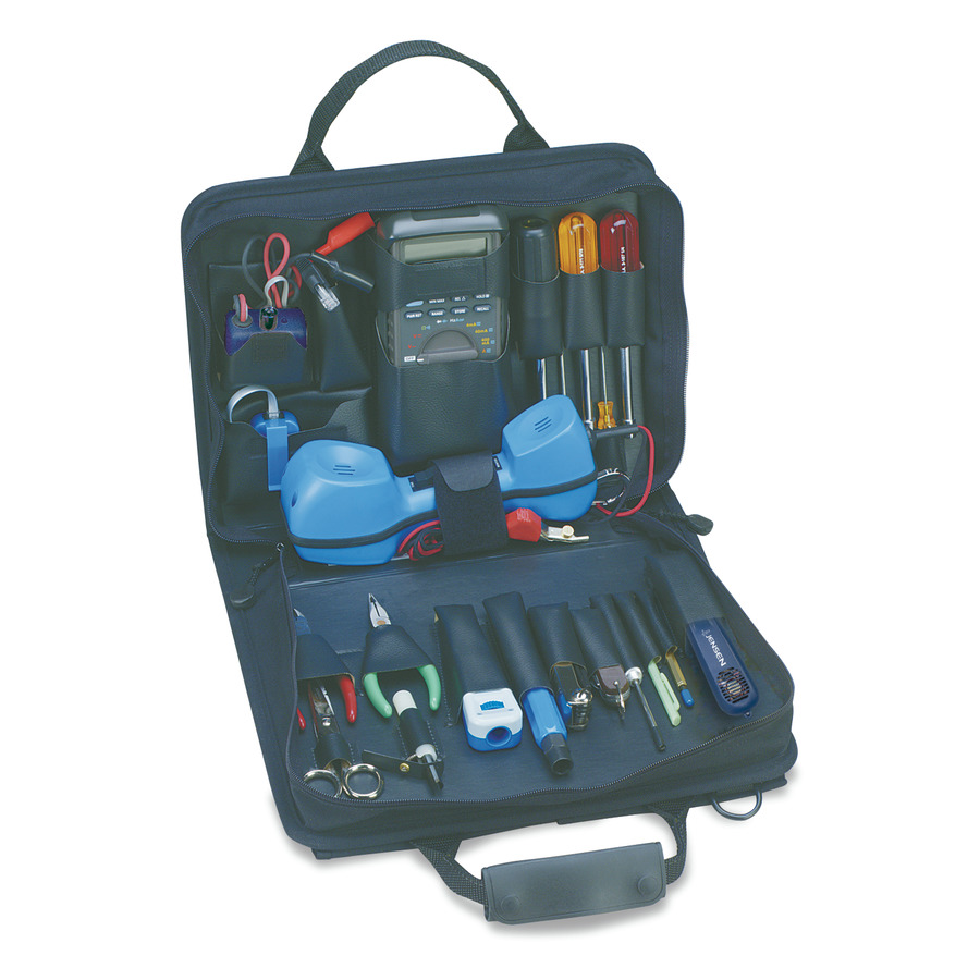 Jensen Tools JTK-44BLK Telecom Installer's Kit in Single Black Cordura Case