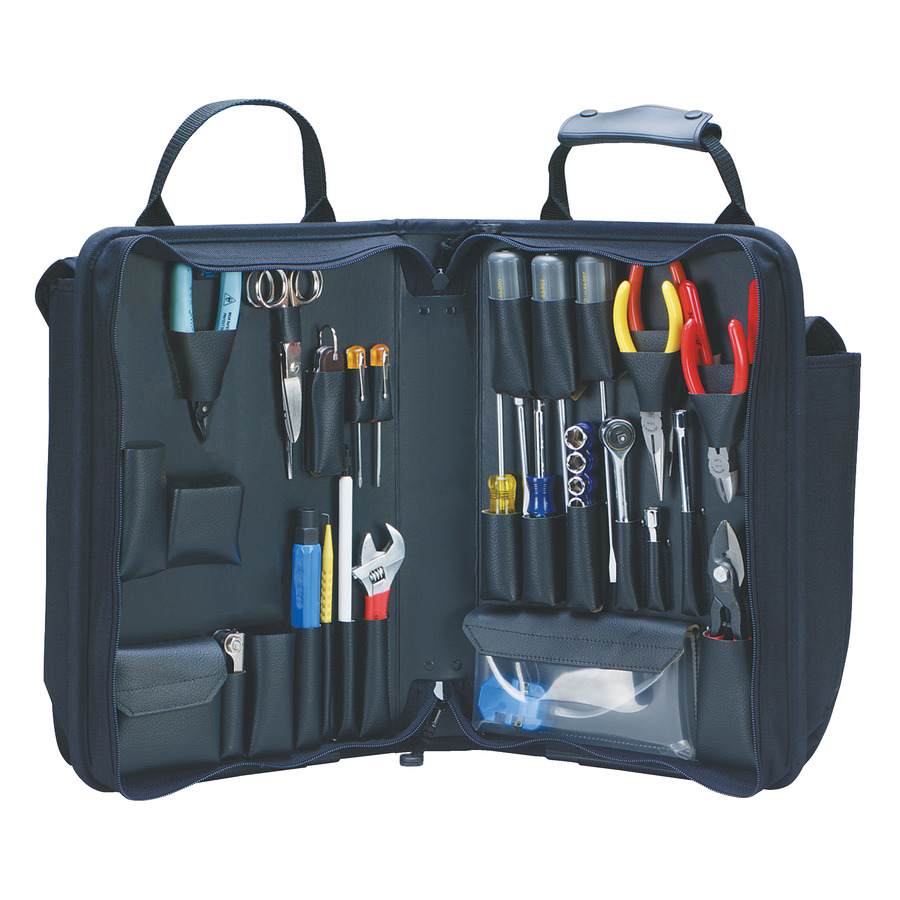 Jensen Tools JTK-45 Deluxe Telecom Installer's Kit in Single Black Cordura Zipper Case