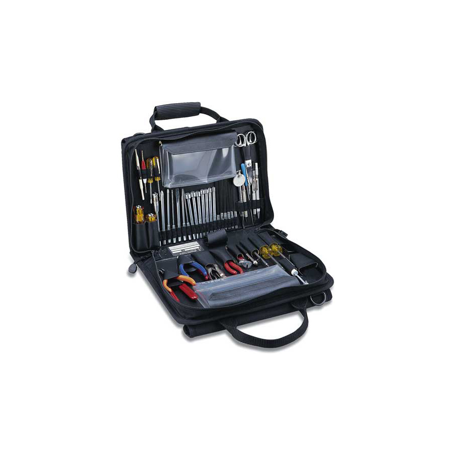 Jensen Tools JTK-49DBLRB Workstation Kit in Double-Sided Black Cordura Case