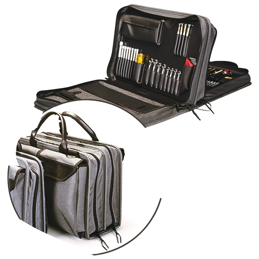 Jensen Tools JTK-7500DBL Inch/MM Medical Equipment Kit in Double Gray Ballistic Nylon Case