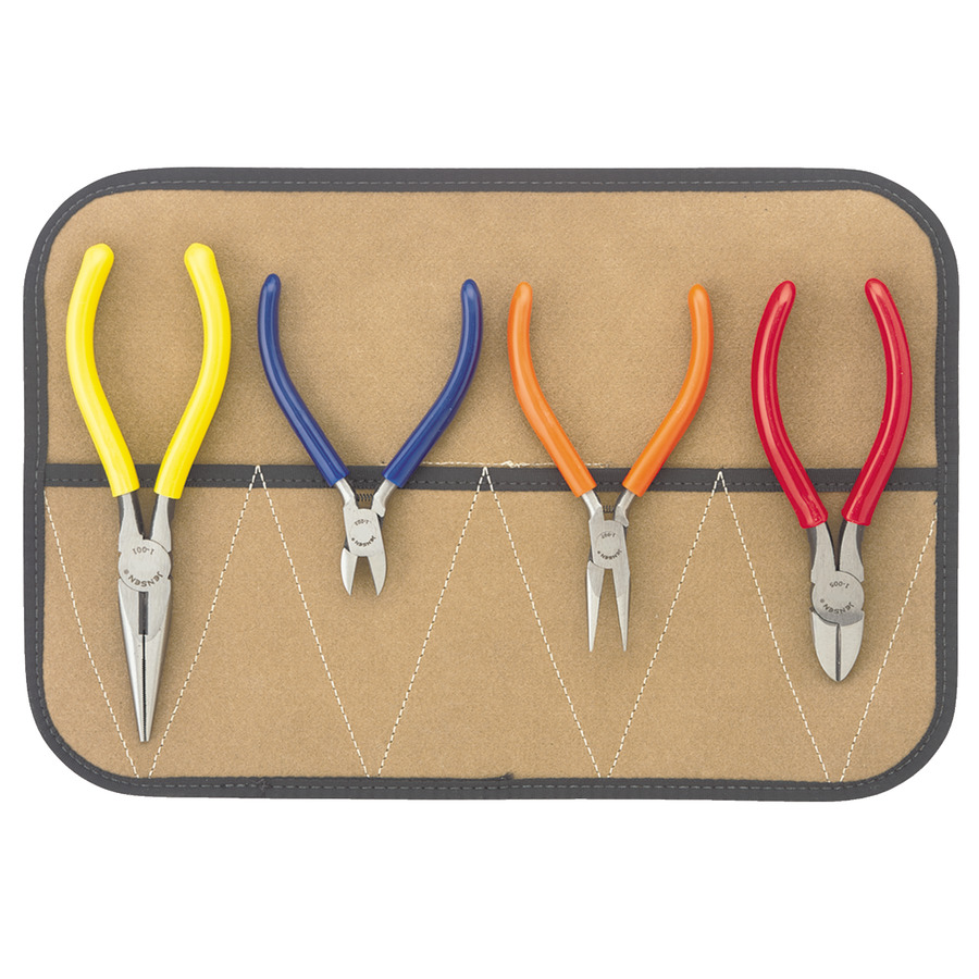 Jensen Tools JTK-82 Pliers Kit in Roll Pouch, 4pc.