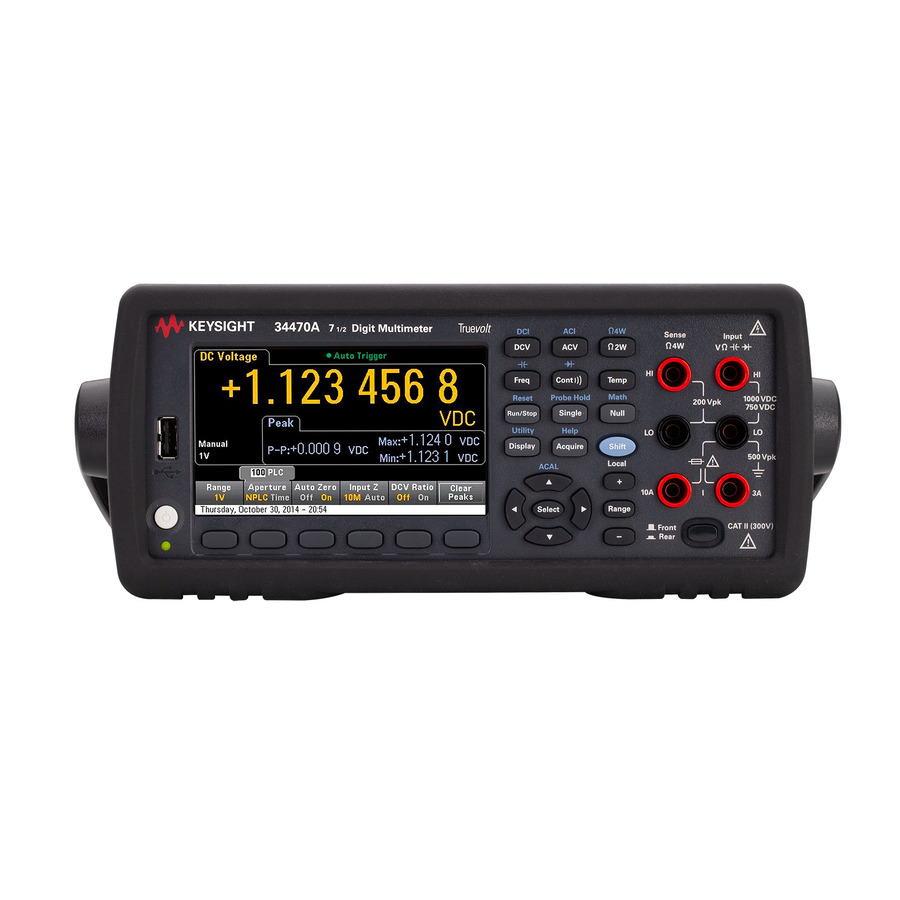 Keysight 34470A Digital Multimeter, 7.5 Digit, 1000 VDC, 750 VAC, 10 A, True RMS, Truevolt Series