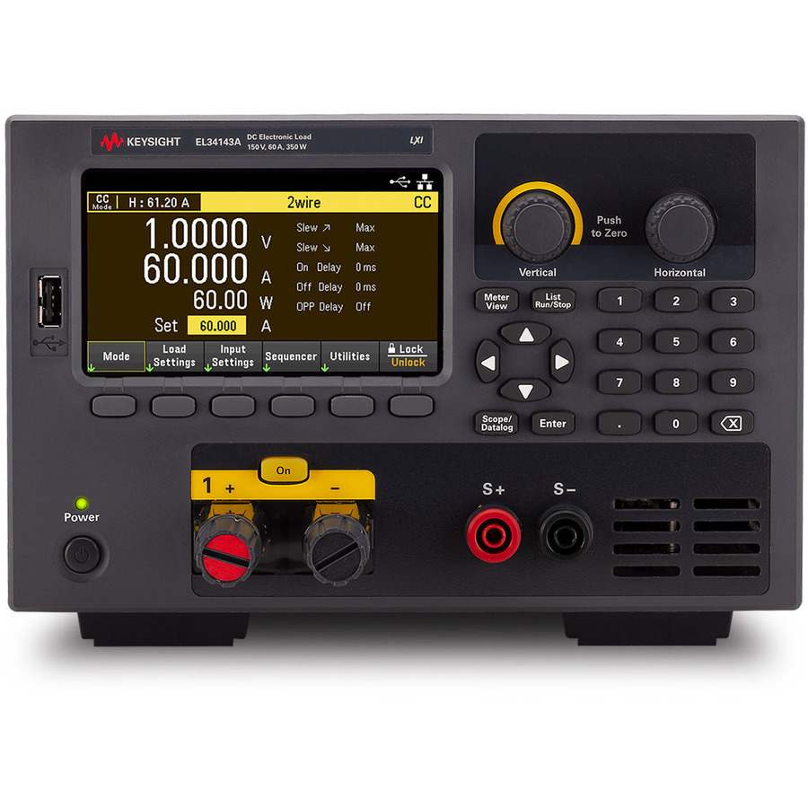 Keysight EL34143A Single Input DC Electronic Load, 150 V, 60 A, 350 W, USB, LAN, EL30000 Series