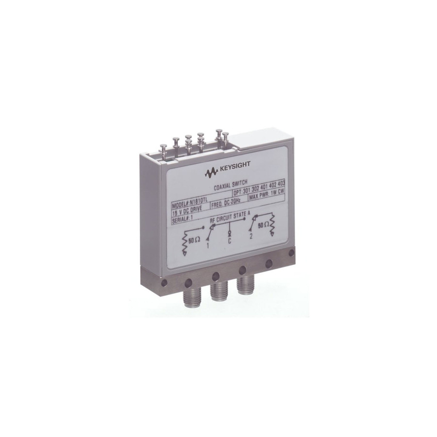 Keysight N1810TL/004/124/201 Coaxial Switch, DC-4GHz, 24V Coils, D-Sub 9-Pin Connector (f)