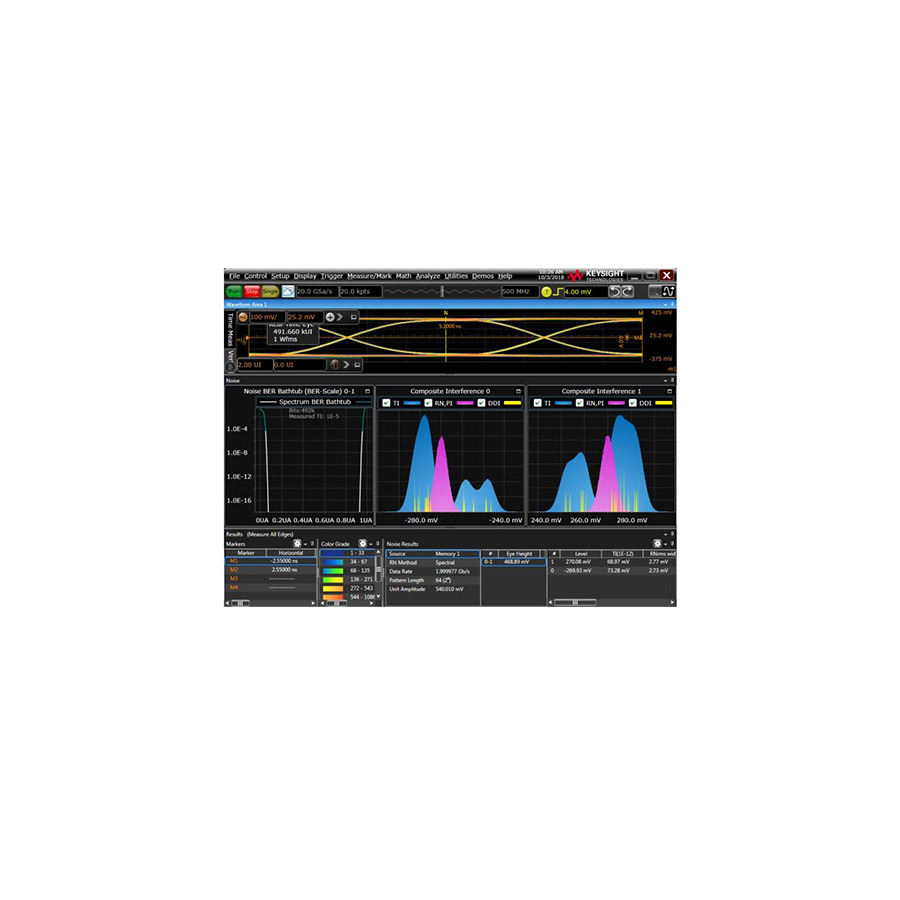 Keysight D9010JITA/R-B5P-001-A/R-B6P-001-L Jitter, Vertical and Phase Noise Analysis Software, S Series