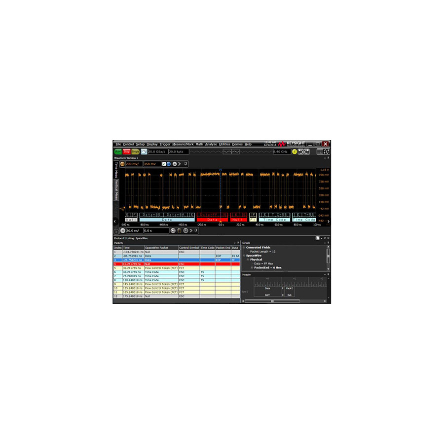 Keysight D9010MILP/R-B5P-001-A/R-B6P-001-L Military Protocol Decode/Trigger Software, S Series