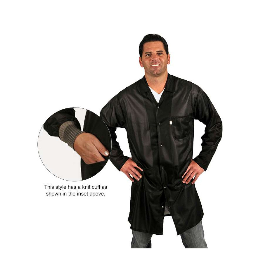 TestEquity: Tech Wear LOC-93C-XL ESD Lab Coat, Knee Length, Cuffs
