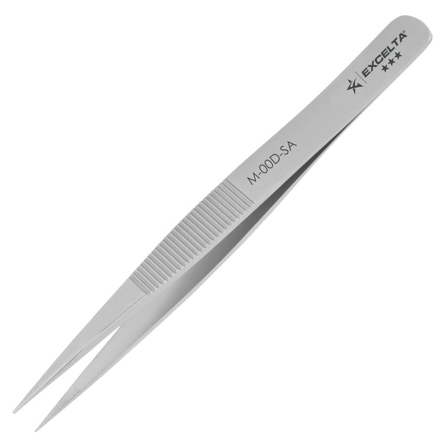 Excelta M-00D-SA Tweezers, Mini Straight, Medium Serrated Excelta M-00D-SA Tweezers, Mini Straight, Medium Serrated