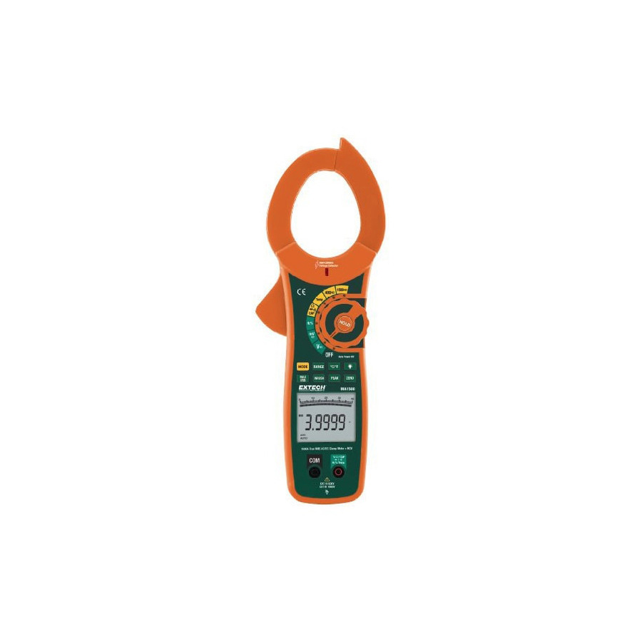 Extech MA1500-NIST Clamp Meter, NCV, 1500A, True RMS AC/DC with NIST