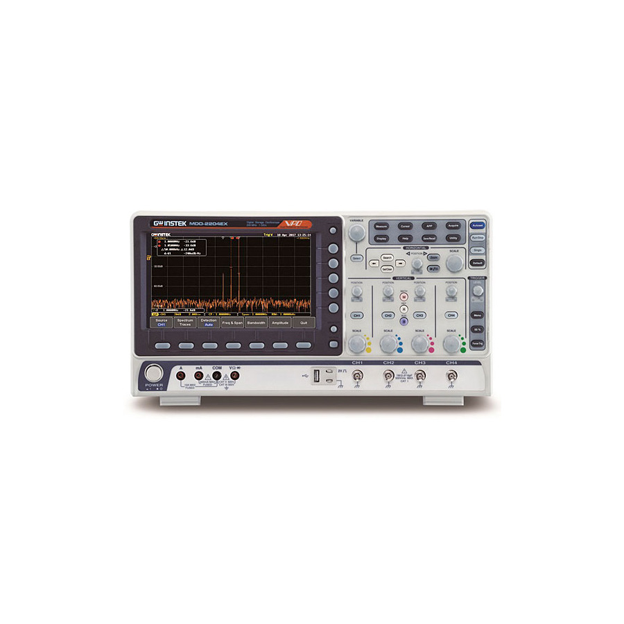 Instek MDO-2204EX Mixed Domain Oscilloscope, 200 MHz, 4Ch, 10Mpt, 1GS/s, SA, AWG, MDO-2200E Series