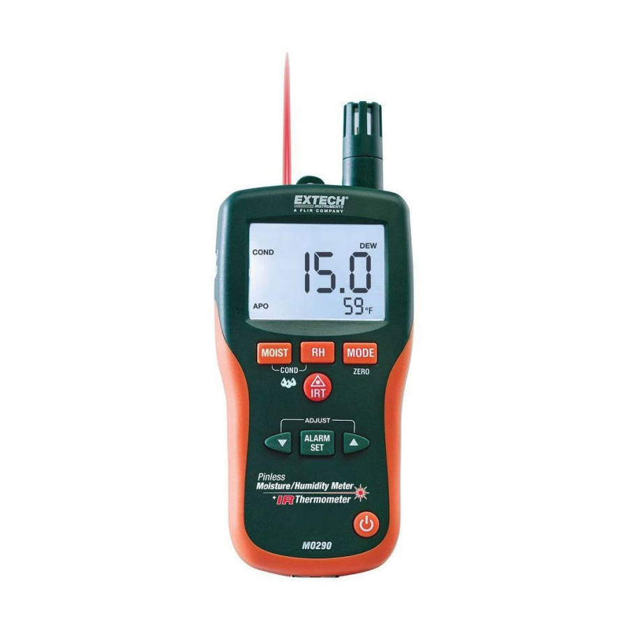 Extech MO290-NISTL Pinless Moisture Psychrometer + IR with Limited NIST