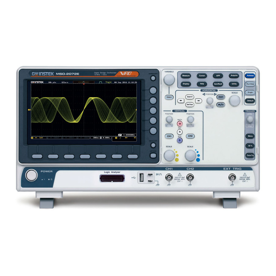 Instek MSO-2072E Digital Storage Oscilloscope, MSO-2000E Series