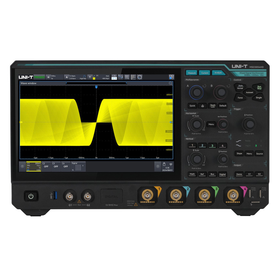 TestEquity: UNI-T MSO3054HD Mixed Signal Oscilloscope, 4Ch, 500MHz