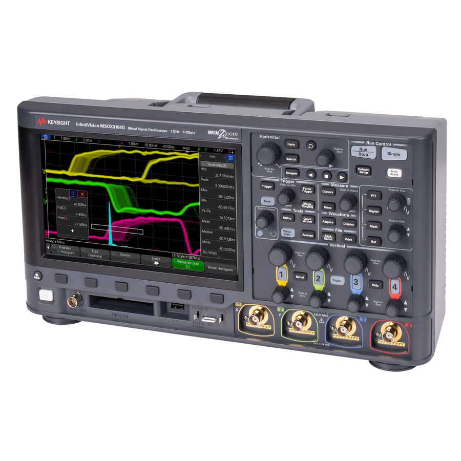 Keysight DSOX3012G Digital Oscilloscope, 100 MHz, 2 Channel, 5 GS/s, 4 Mpts, WG, 3000G Series