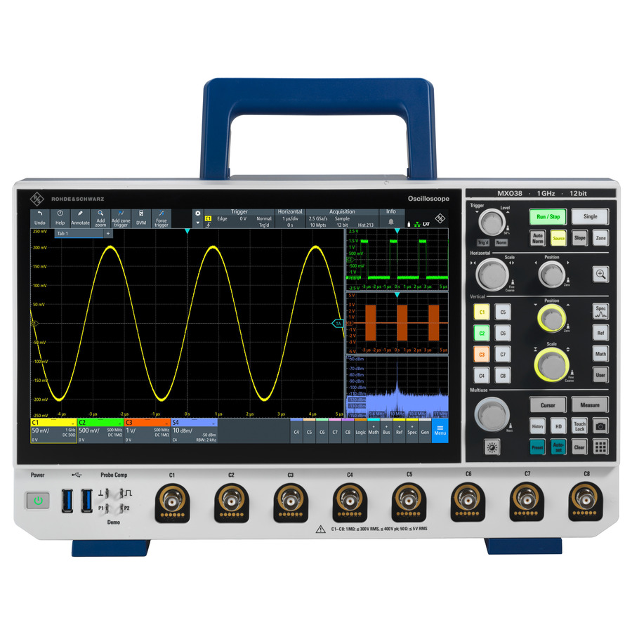 TestEquity: Rohde & Schwarz MXO38-200 Mixed Signal Oscilloscope, 8