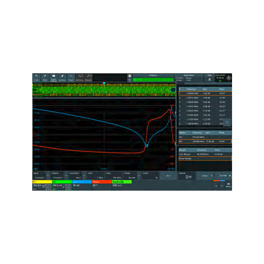 Rohde & Schwarz MXO4-K36 Frequency Response Analysis, Bode Analysis, PSRR, Impedance