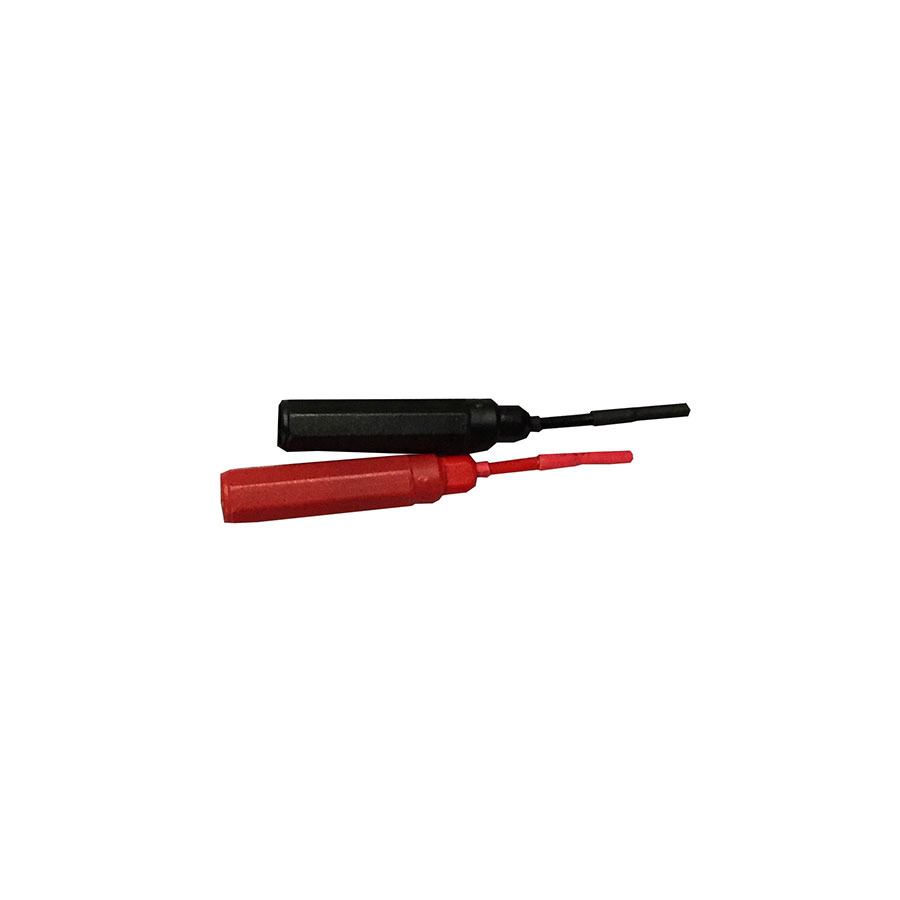 Keysight N7014A Banana-to-Socketed Tip Adapter, Connects 0.025" Square Pins, Red/Black, Pair