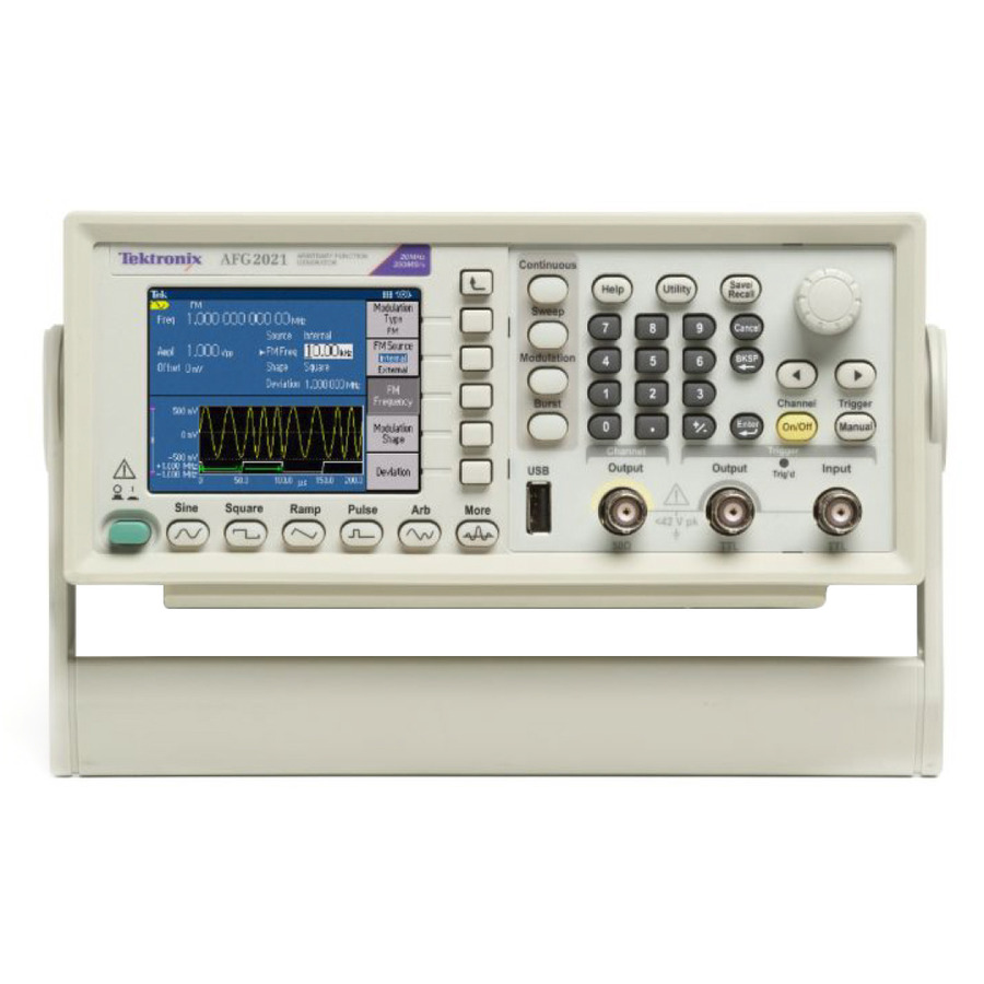 Tektronix AFG2021 Arbitrary, Function Generator, 20 MHz, 14 bit, 250 MS/s, 128 kpts, AFG2000 Series