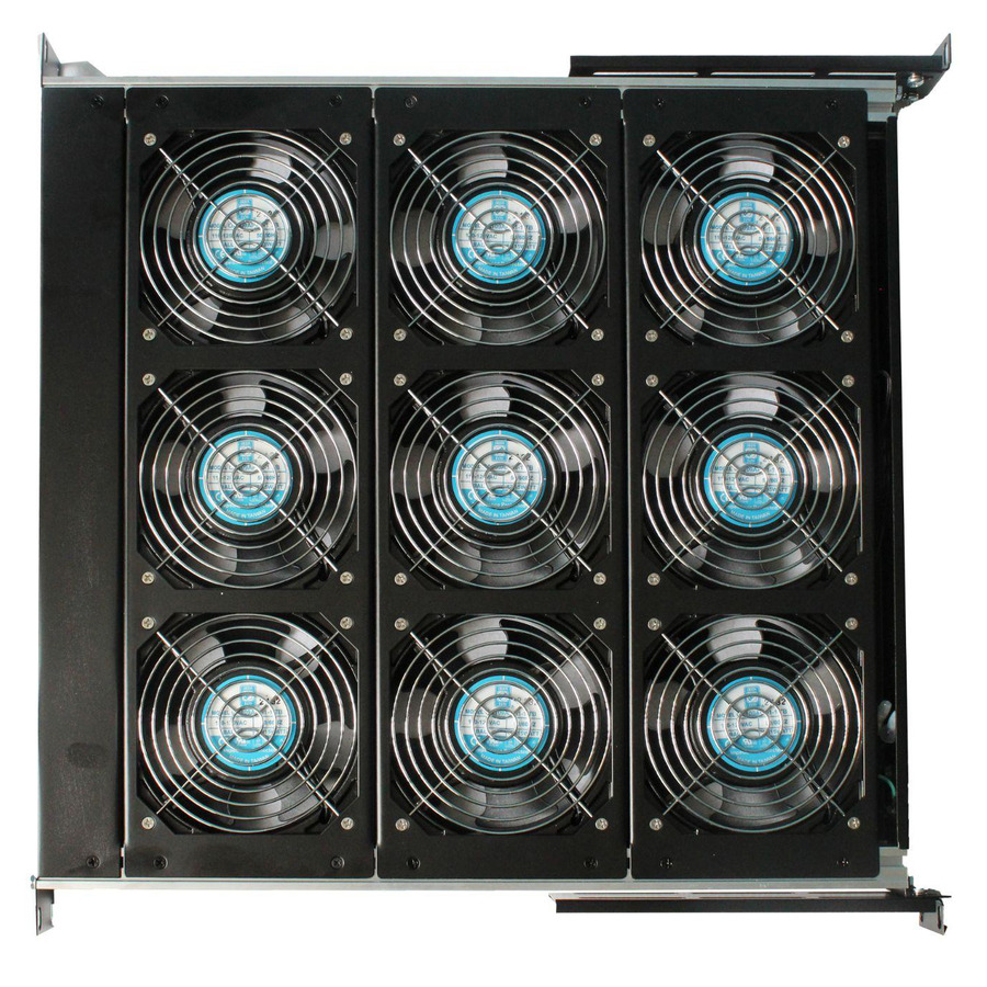 Orion Fans ODT901 DC Fan Tray, 12V, 990CFM, 9 Units, Black, OD900 Series