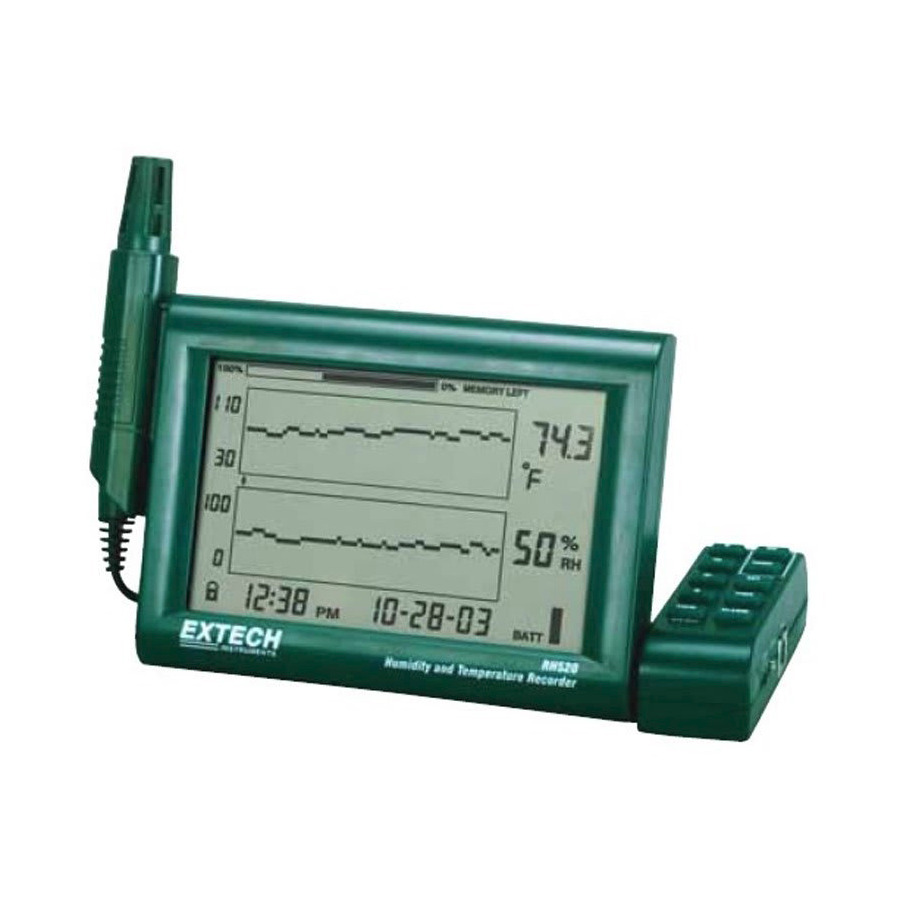 Extech RH520A-220 Humidity+Temperature Chart Recorder with Detachable Probe, 220V