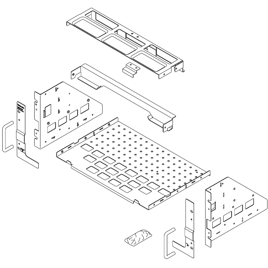 Tektronix RMB2040 Rackmount Kit, Fits 19" Rack, For TBS2000B 4-Channel Oscilloscopes