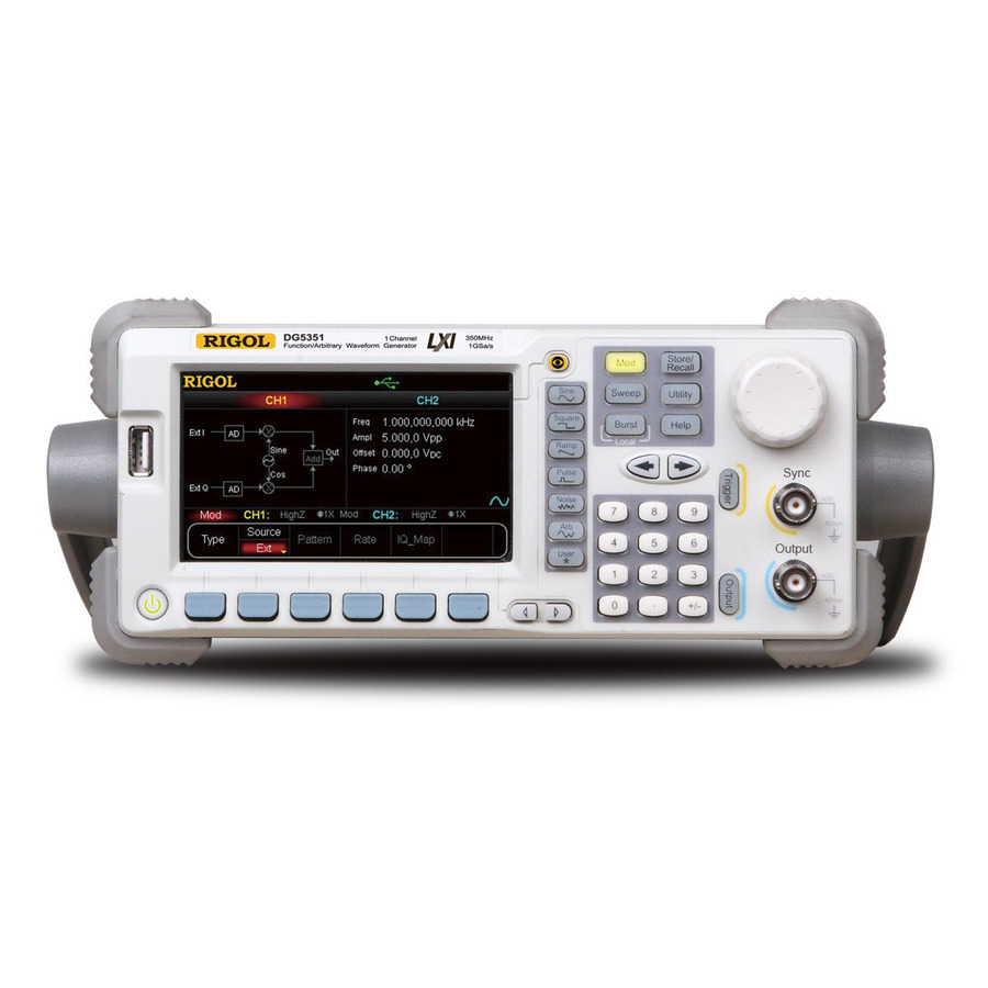 RIGOL DG5351 Arbitrary Waveform Generator, 350 MHz, 1 Channel, 1 GS/s, 14bit Resolution, 128 Mpts, DG5000 Series