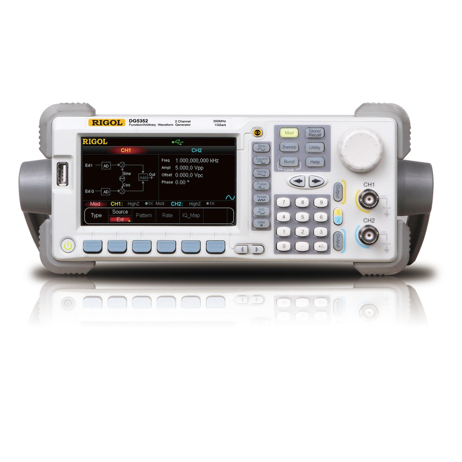 RIGOL DG5352 Arbitrary Waveform Generator, 350MHz, 2 Channel, 1GS/s, 14bit, 128Mpts, DG5000 Series