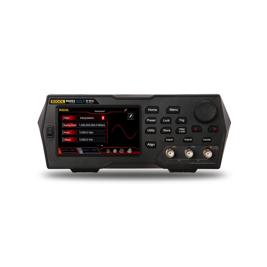 RIGOL DG952 Arbitrary Waveform Generator, 50 MHz, 2 Channel, 250 MS/s, 16bit Resolution, 16 Mpts, DG900 Series