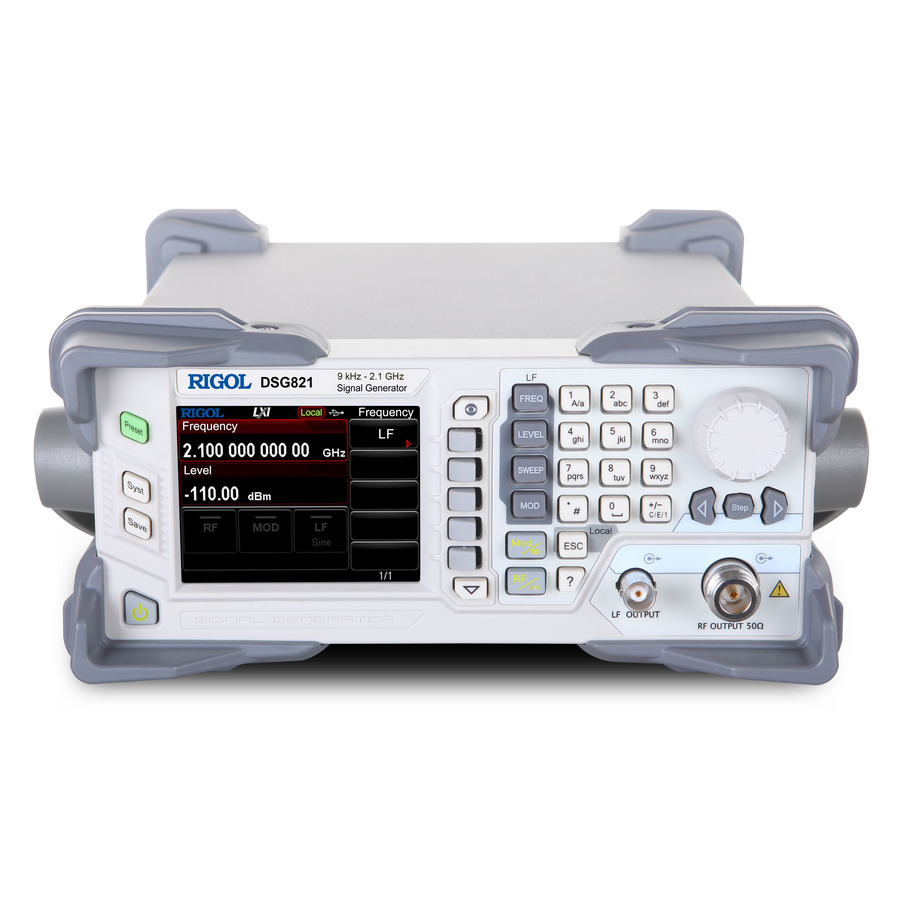 RIGOL DSG821 RF Signal Generator, 9 kHz to 2.1 GHz, 0.01 Hz Resolution, DSG800 Series