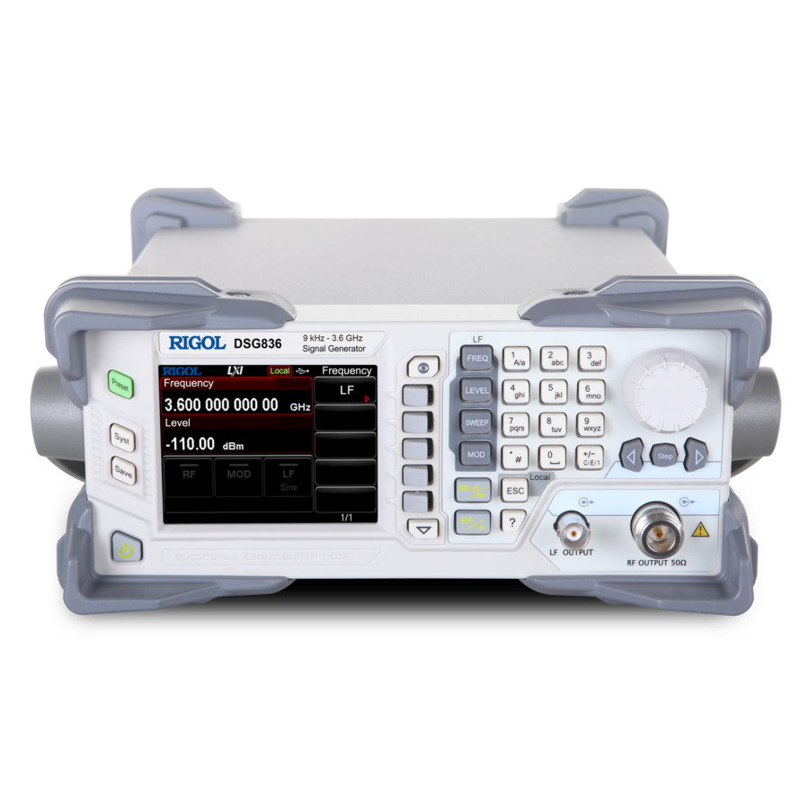 RIGOL DSG836 RF Signal Generator, 9 kHz to 3.6 GHz, 0.01 Hz Resolution, DSG800 Series