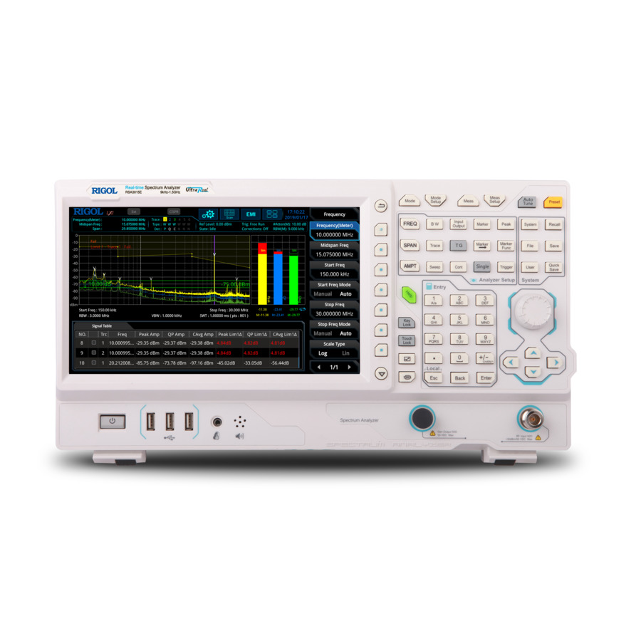 RIGOL RSA3015E RF Real-Time Spectrum Analyzer, 1.5 GHz 10 MHz RTBW, RSA3000E Series