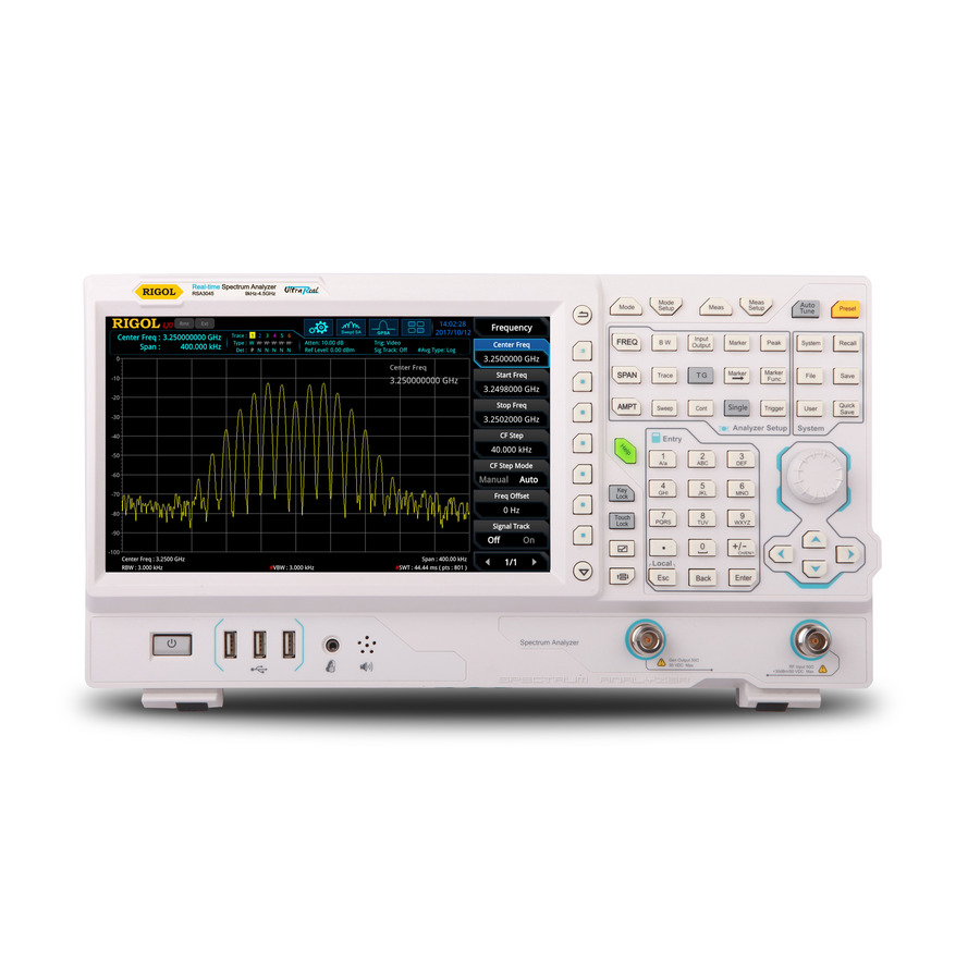 RIGOL RSA3030 RF Real-Time Spectrum Analyzer, 3 GHz, 10 MHz RTBW, 40 MHz Upgradable, RSA3000 Series