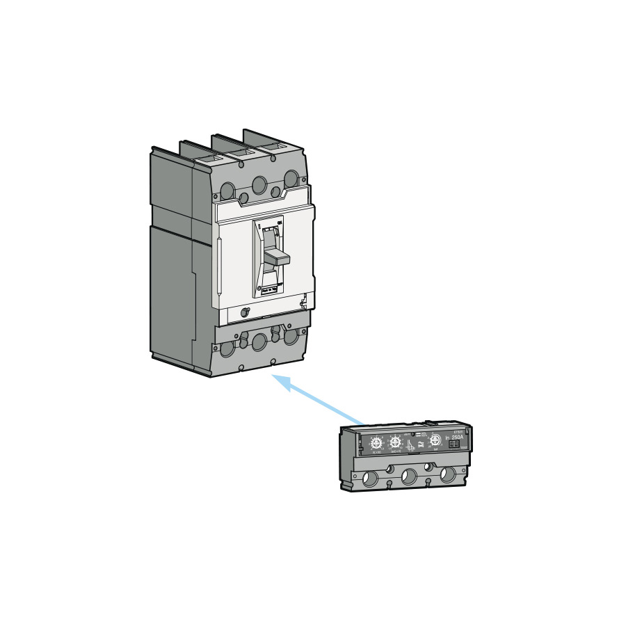 Altech S-TD125NU-FMU-LL-100 Circuit Breaker, FMU Adj-Thermal, Fixed-Magnetic, NU, 100A, TD/TS Series