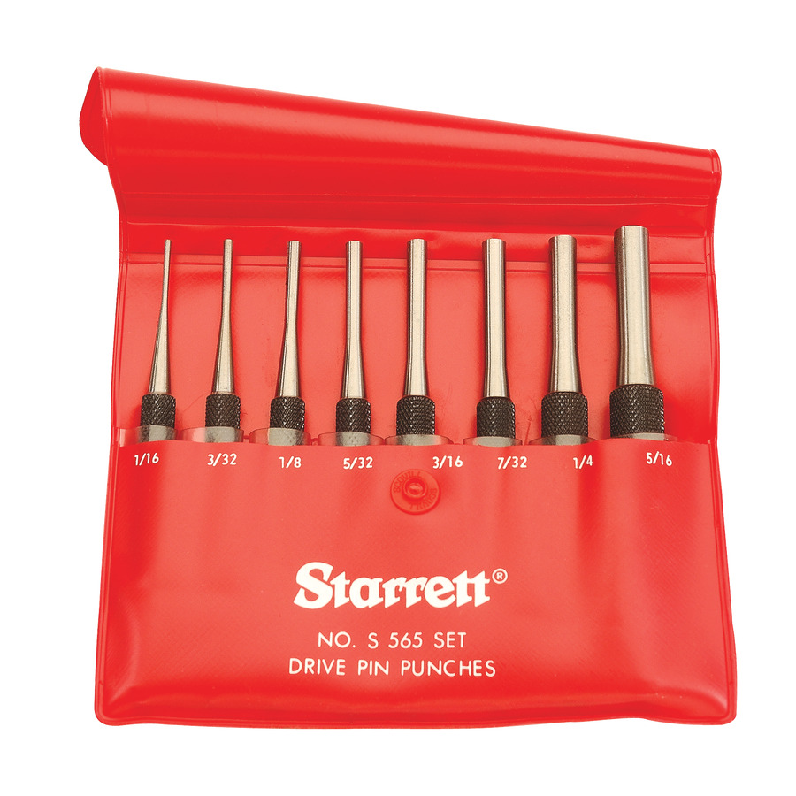 TestEquity: Starrett S565PC Drive Pin Punch Set, Vinyl Case, 4