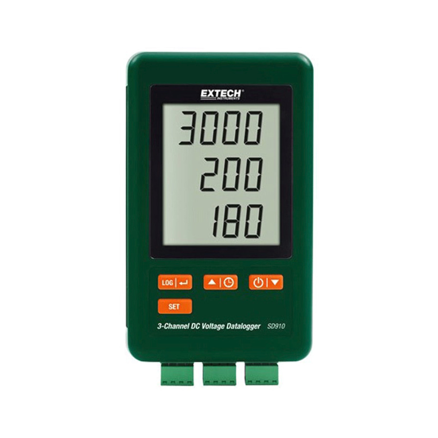 Extech SD910-NIST DC Voltage datalogger, 3-Channel with NIST