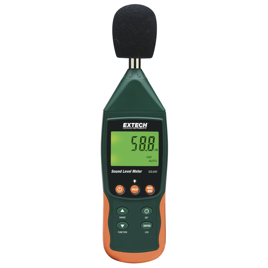 Extech SDL600 Sound Level Meter/Datalogger, Type 2, 30 to 130dB, High Accuracy, Sd Card, w/NIST