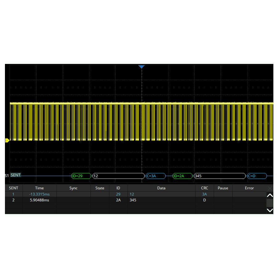 Siglent SDS-2000XP-SENT SENT Trigger/Decode Oscilloscope Software Option, SDS2000X+ Series