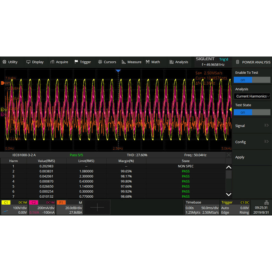 Siglent SDS2000XP-PA Power Analysis Oscilloscope Software Option, SDS2000X+ Series