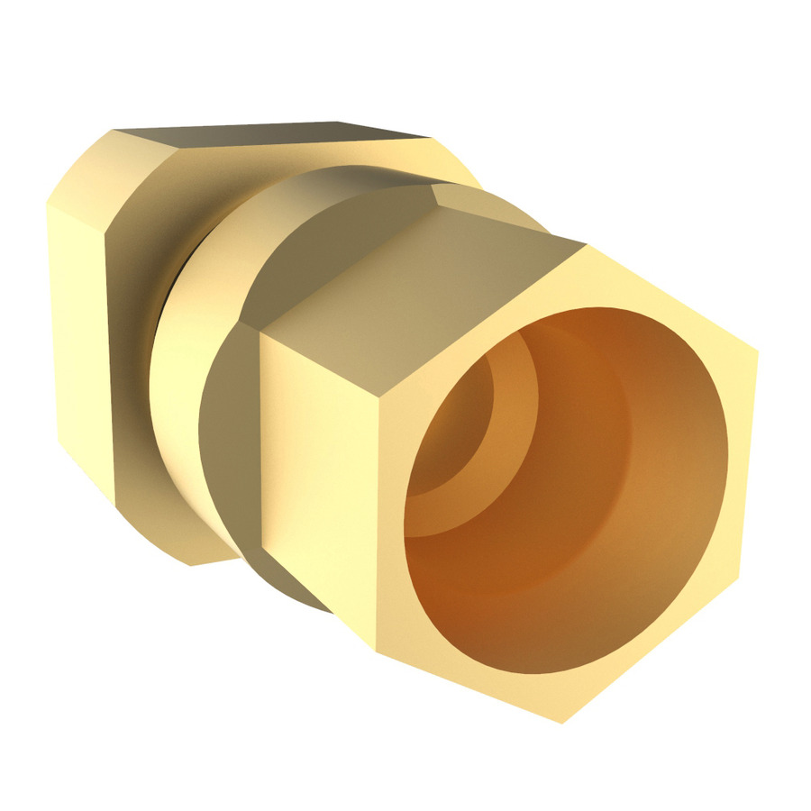 Amphenol RF SMP-MSSB-C07 RF SMP Connector, Straight, Solder, Jack, Bulkhead Rear Mount, 50 Ohm