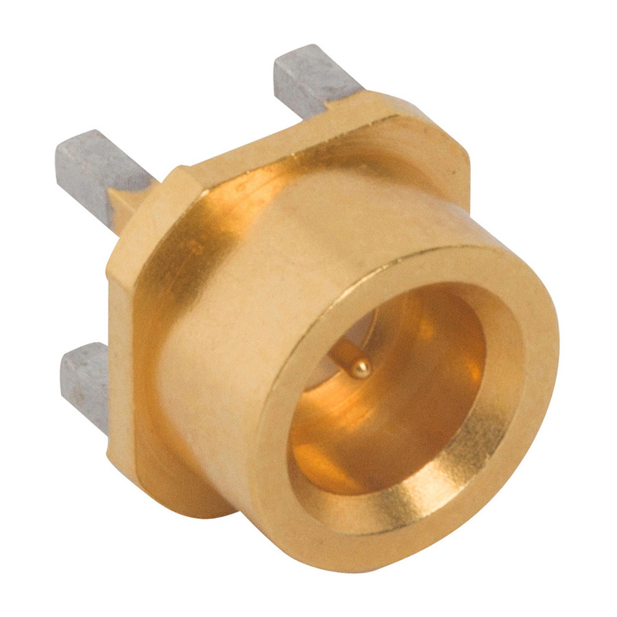 Amphenol RF SMP-MSSB-PCT-4 RF SMP Connector, Straight, Smooth Bore, Jack, PCB Through Hole, 50 Ohm