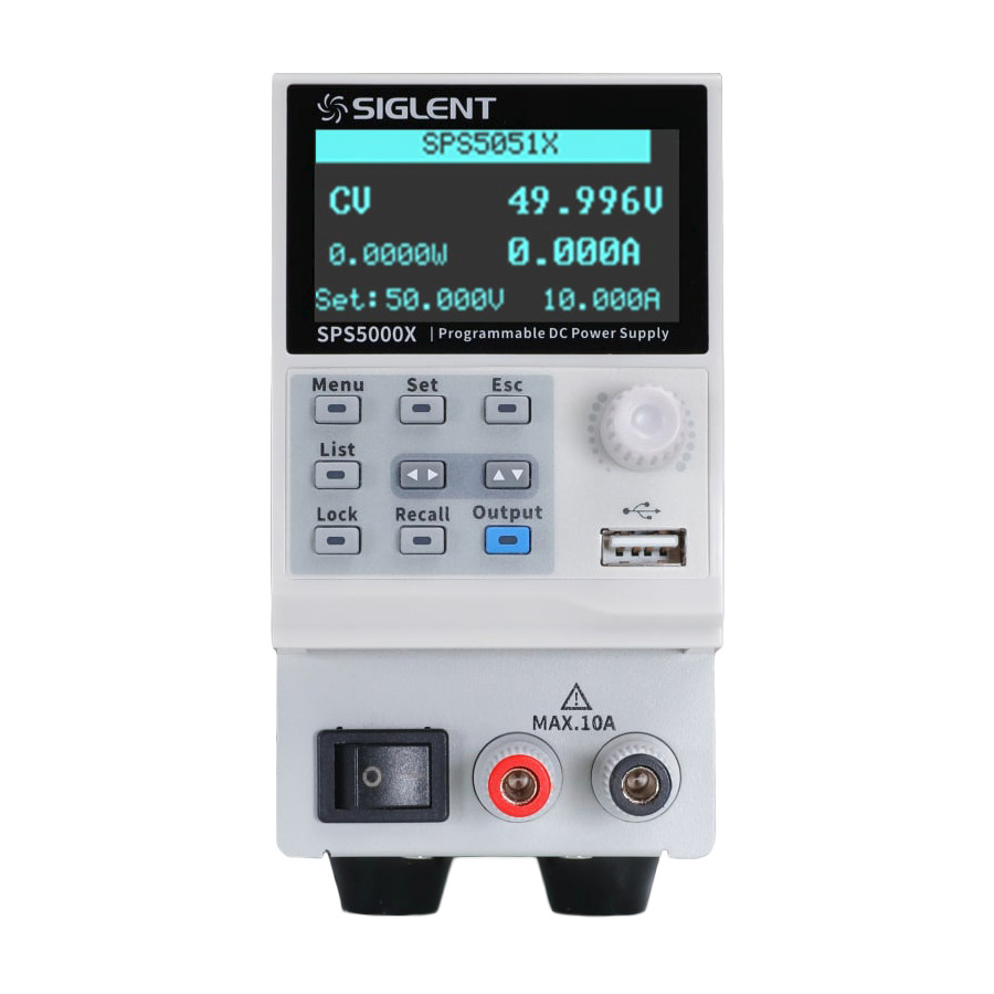 TestEquity: Siglent SPS5051X DC Power Supply, Single Output, 50V