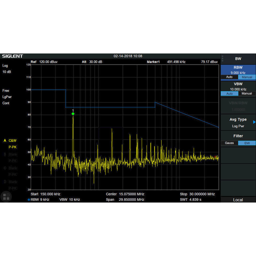 Siglent SSA3000XR-EMI EMI Filter/Quasi Detector/Receiver Mode Software Option, SSA3000X-R Series