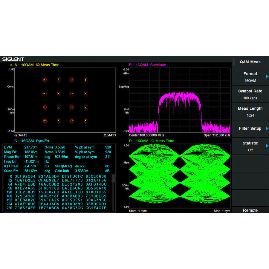 Siglent SSA3000XR-WDMA Digital Modulation Analysis Option, ASK/FSK/MSK/PSK/QAM, SSA3000X-R Series