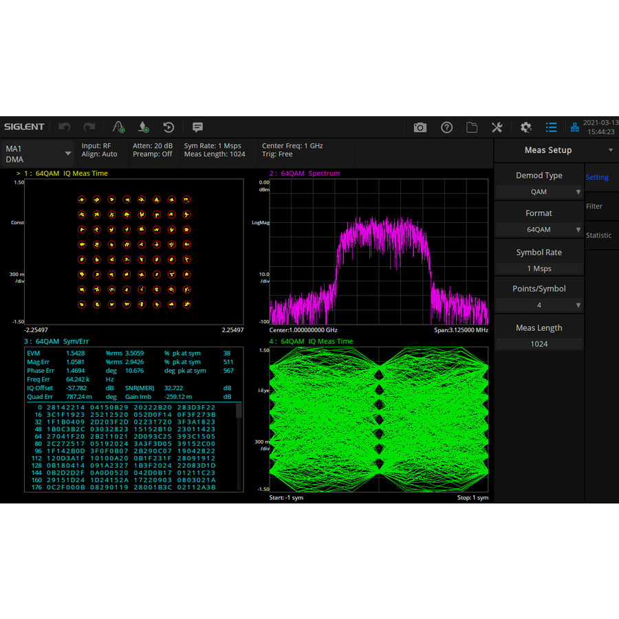 Siglent SSA5000-AMA Analog Modulation Analysis Option, AM, FM, PM, For SSA5000A Series