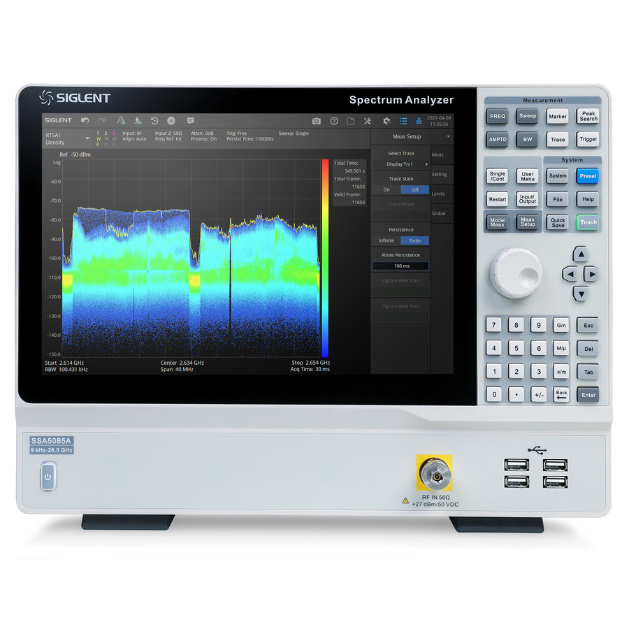 Siglent SSA5085A Spectrum Analyzer, 9 kHz - 26.5 GHz, 12.1 Touch, SSA5000A Series