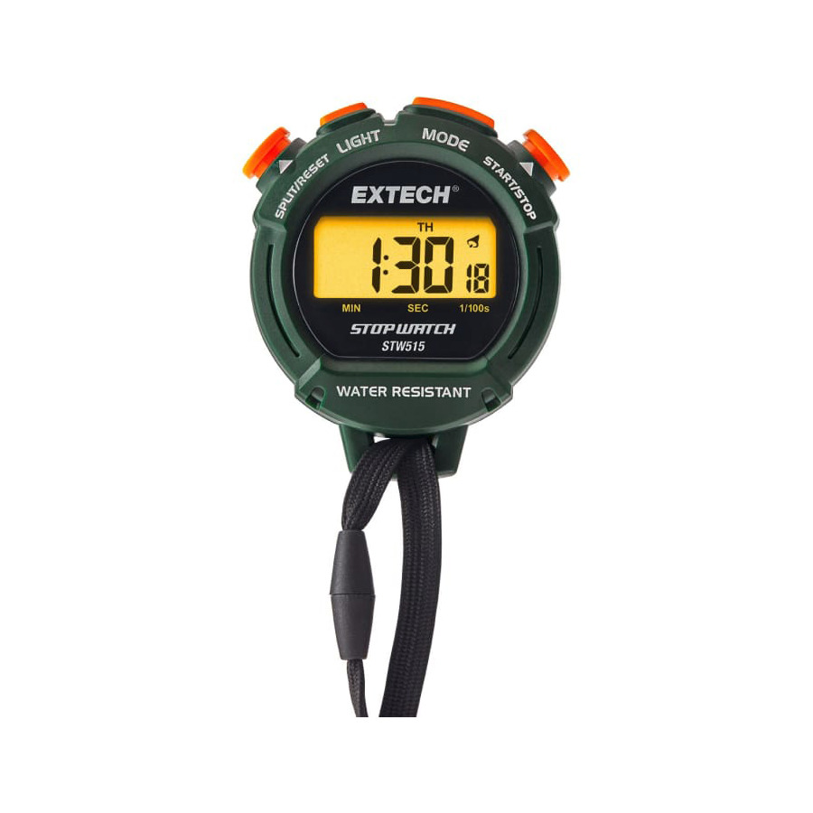 Extech STW515-NIST Stopwatch/Clock with Backlit Display and NIST