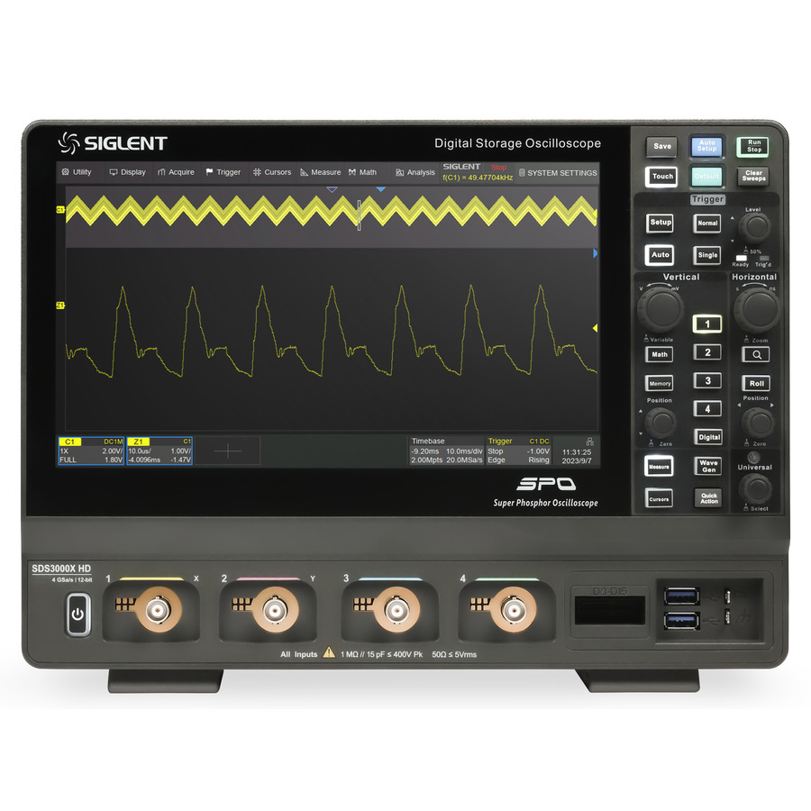 TestEquity: Siglent SDS3034X HD MSO Oscilloscope, 4 CH, 350MHz