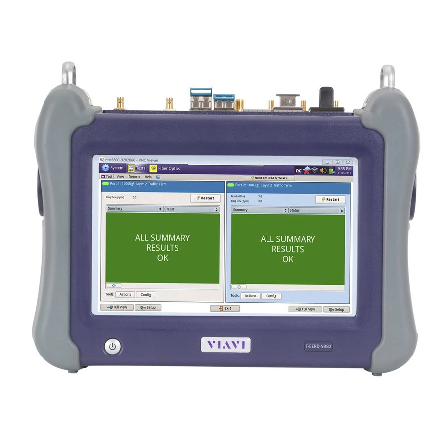TestEquity: VIAVI TB/MTS-5822P Handheld Network Tester; Dual Port 10GE