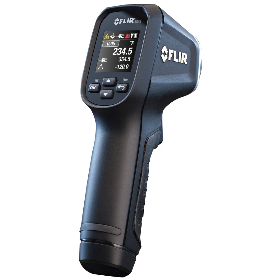 Teledyne FLIR TG56 IR Thermometer, 30:1 Spot Ratio, Industrial -30 to 650 C, Type K Probe