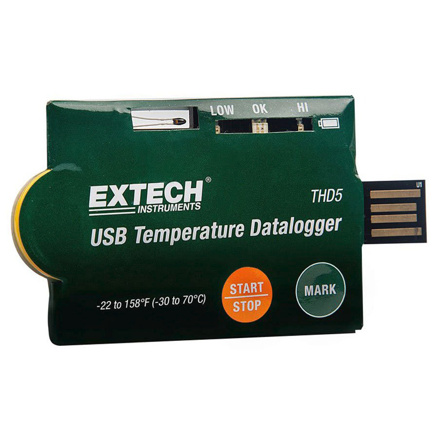 Extech THD5 USB Temperature Dataloggers, Pack of 10